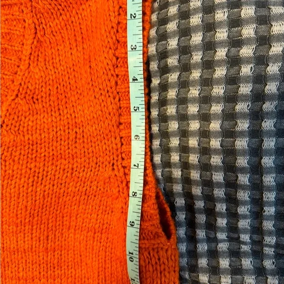 The Elder Statesman Cashmere V-Neck Orange Sweater Vest
